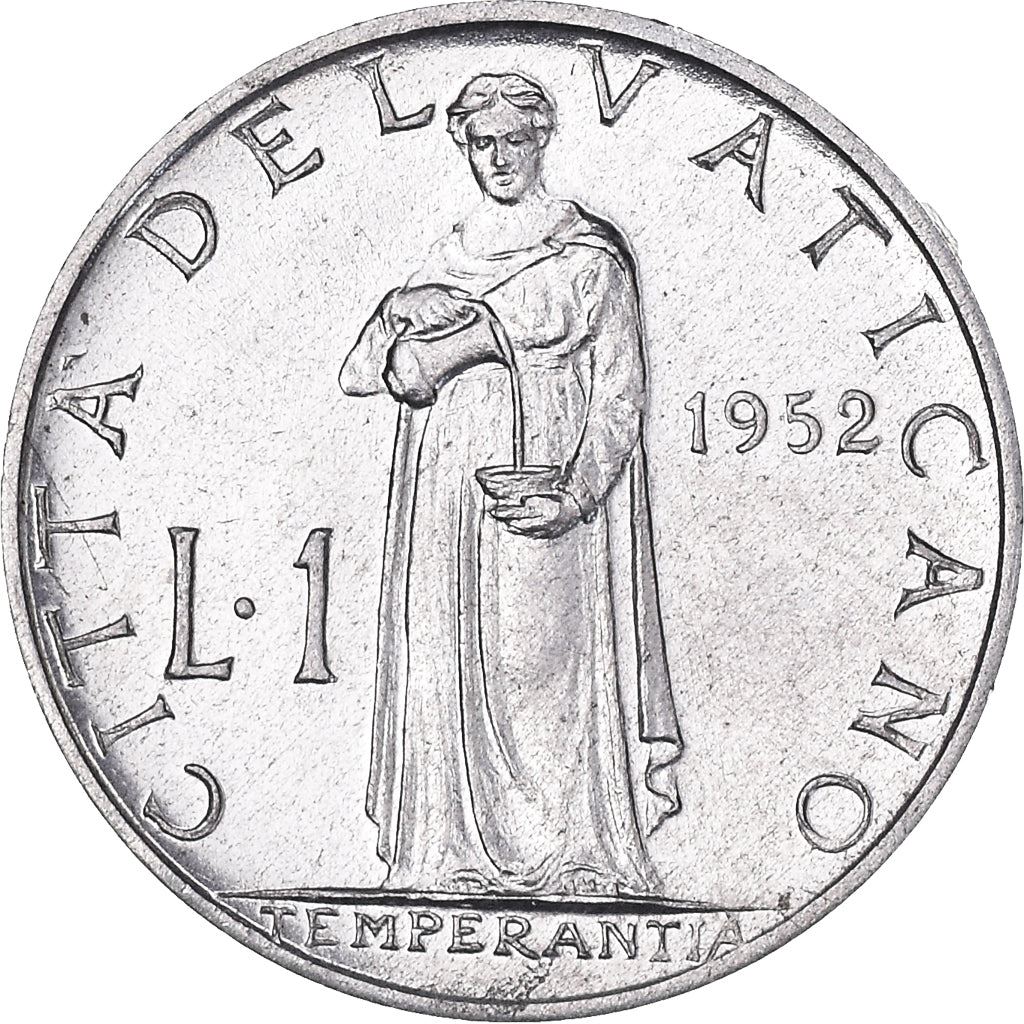 Vatican City | 1 Lira Coin | Pius XII | Km:49 | 1951 - 1958