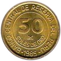 Peru | 50 Soles de Oro Coin | Miguel Grau | KM321 | 1985