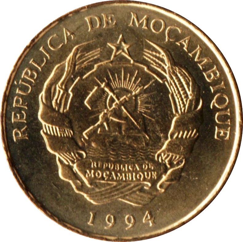 Mozambique | 1 Metical Coin | Writer | Km:115 | 1994