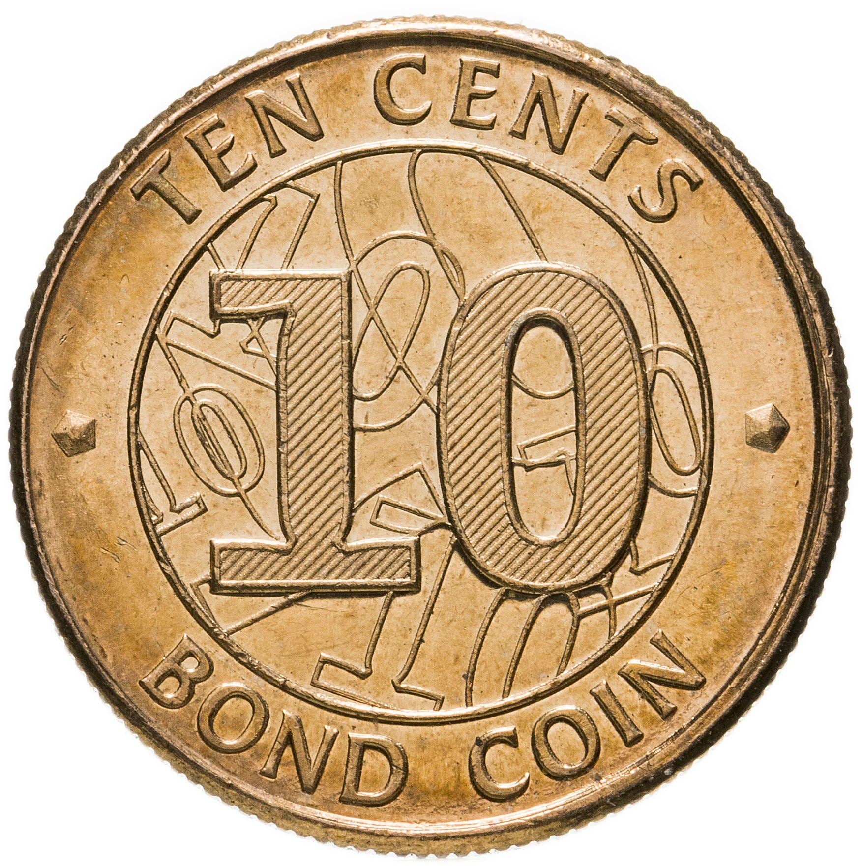 Zimbabwe | 10 Cents Coin | Bond Coin | KM:18 | 2014