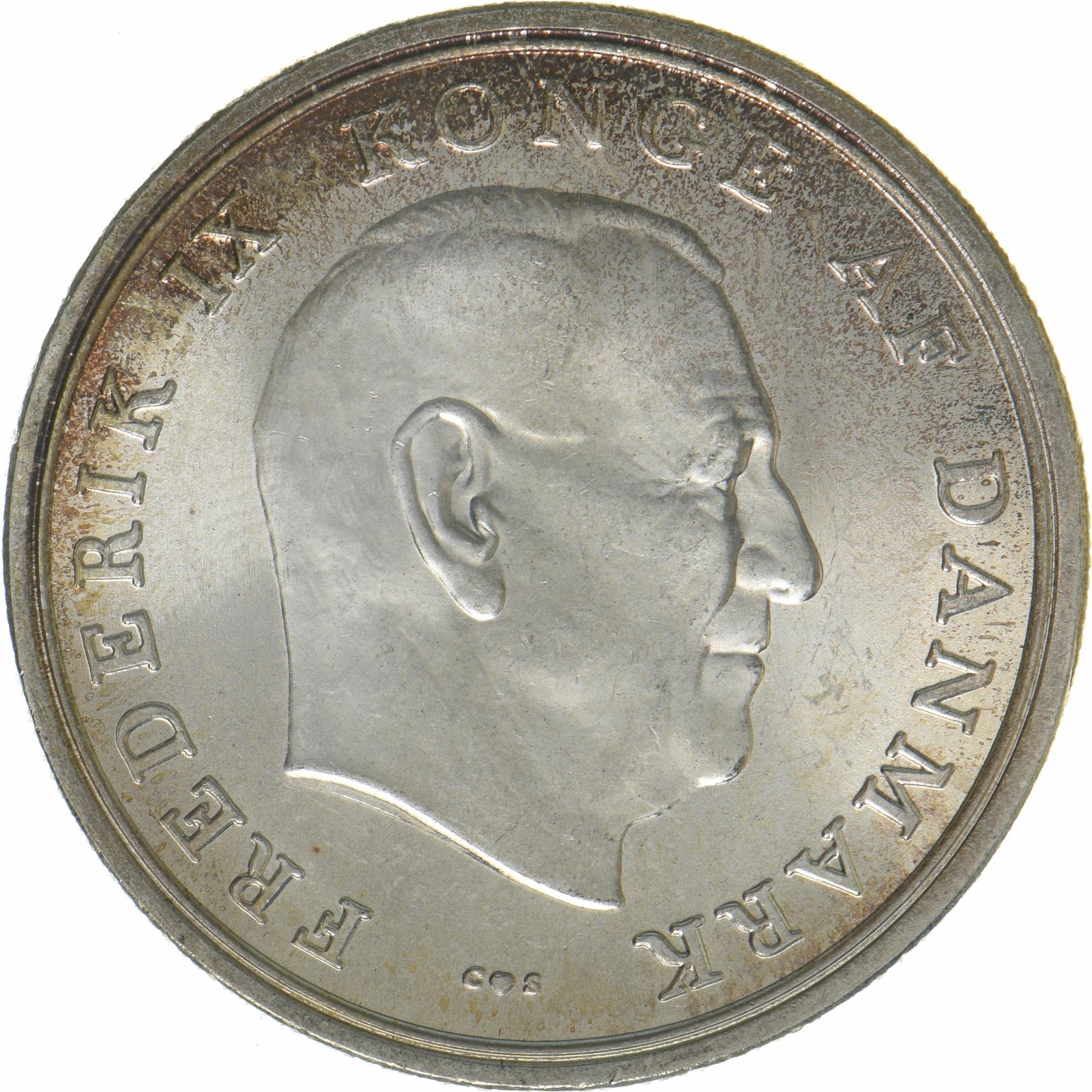 Denmark | 5 Kroner Coin | Silver | Wedding of Princess Anne Marie | KM:854 | 1964