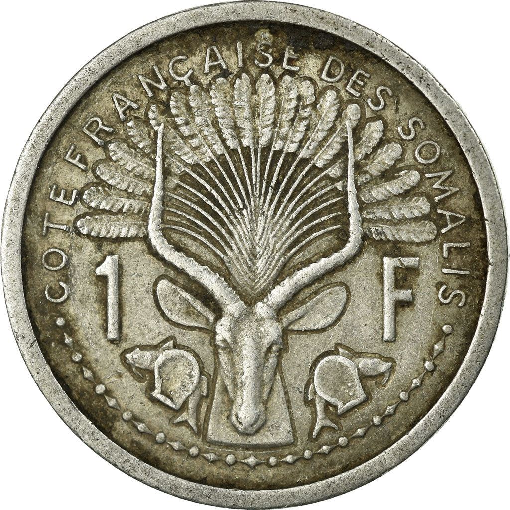 French Somaliland | 1 Franc Coin | Marianne | Waterbuck | Km:8 | 1959 - 1965
