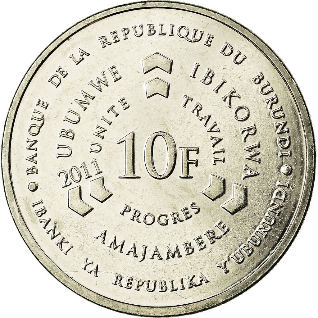 Burundi | 10 Francs Coin | Agricultural products | Km:21 | 2011