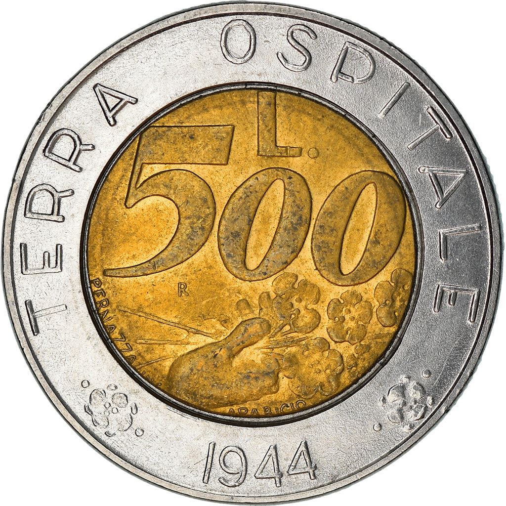 San Marino | 500 Lire Coin | Hospitable Land | Km:269 | 1991