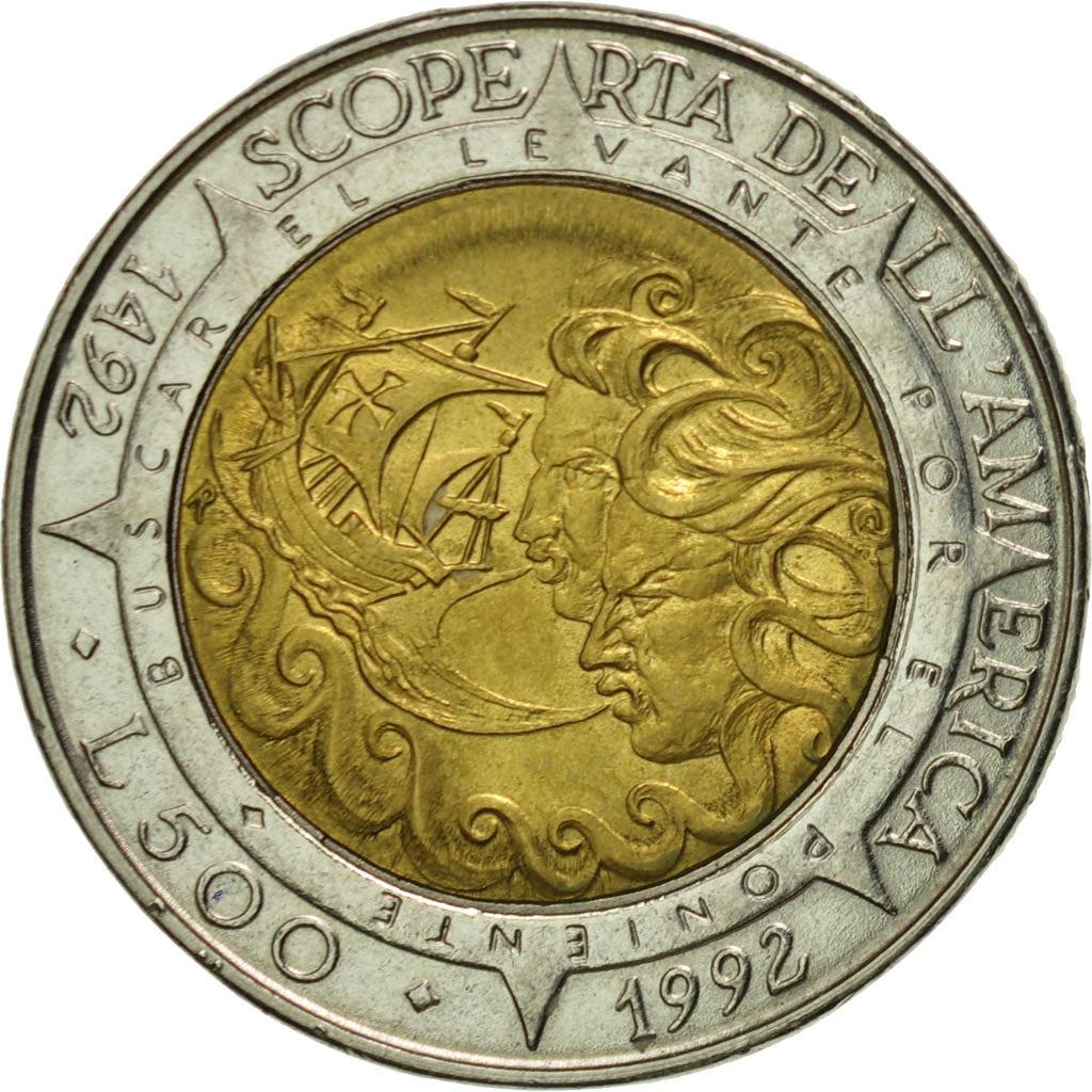 San Marino | 500 Lire Coin | Columbus | Km:286 | 1992
