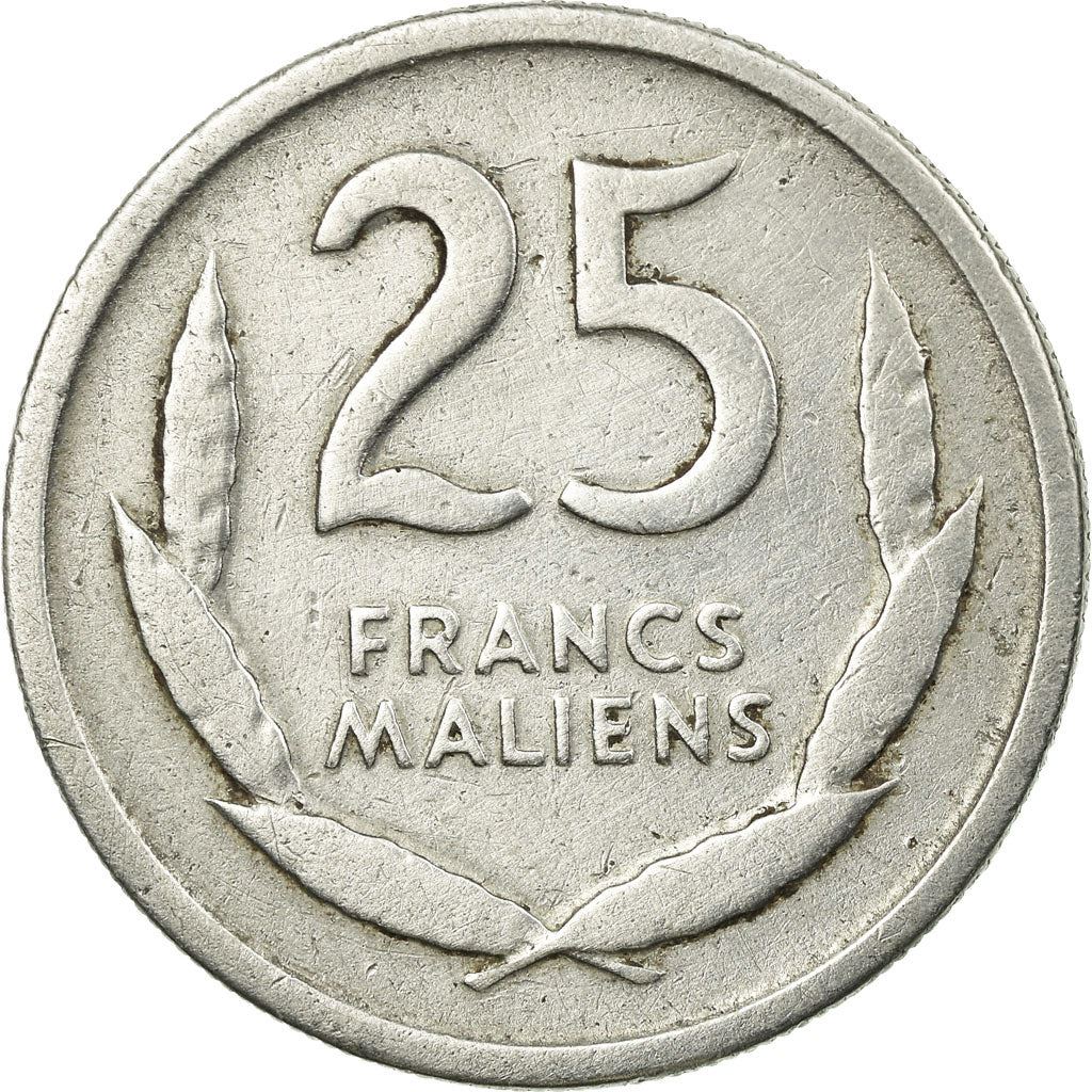 Mali | 25 Francs Maliens Coin | Lion's head | Km:4 | 1961