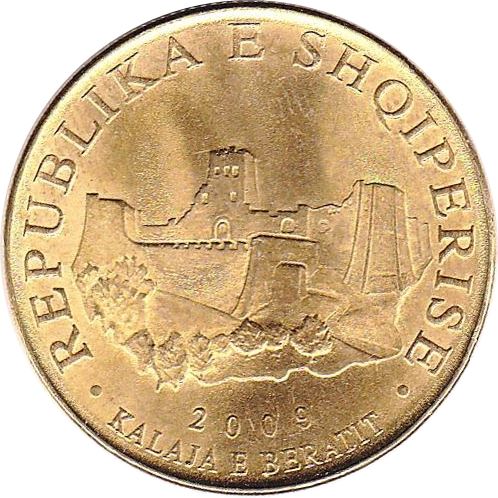 Albanian Coin 10 Lekë | Berat Castle | Olive Branche | KM77a | 2009 - 2018