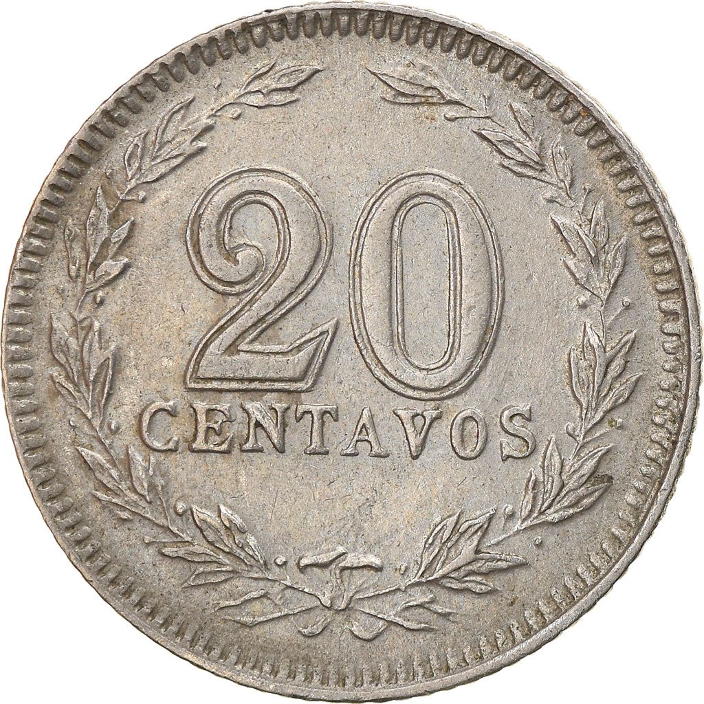 Argentina | 20 Centavos Coin | Oudine | Phrygian cap | 1896 - 1942
