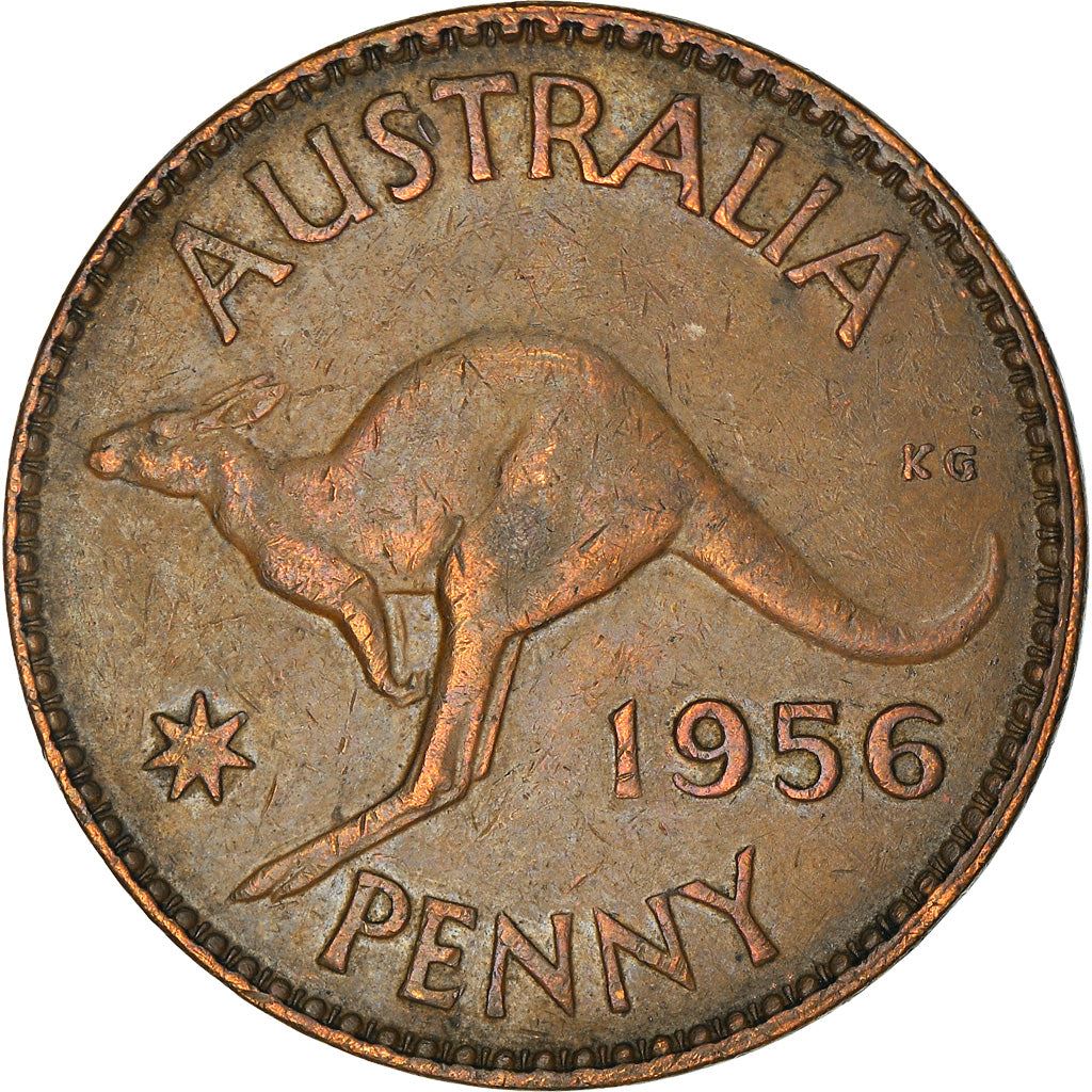 Australia | 1 Penny Coin | Kangaroo | Km:56 | 1955 - 1964