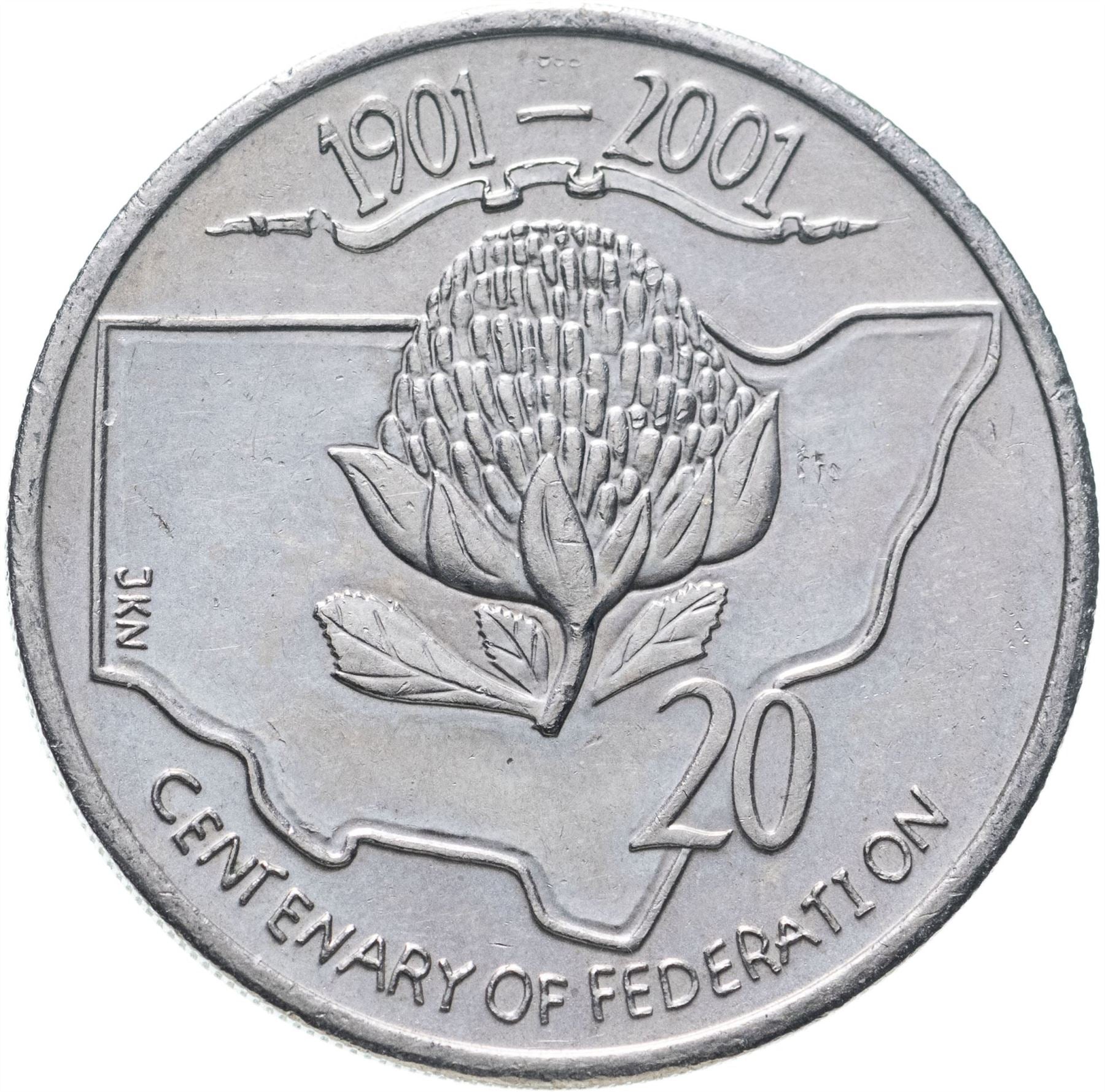 Australia | 20 Cents Coin | New South Wales | KM:550 | 2001