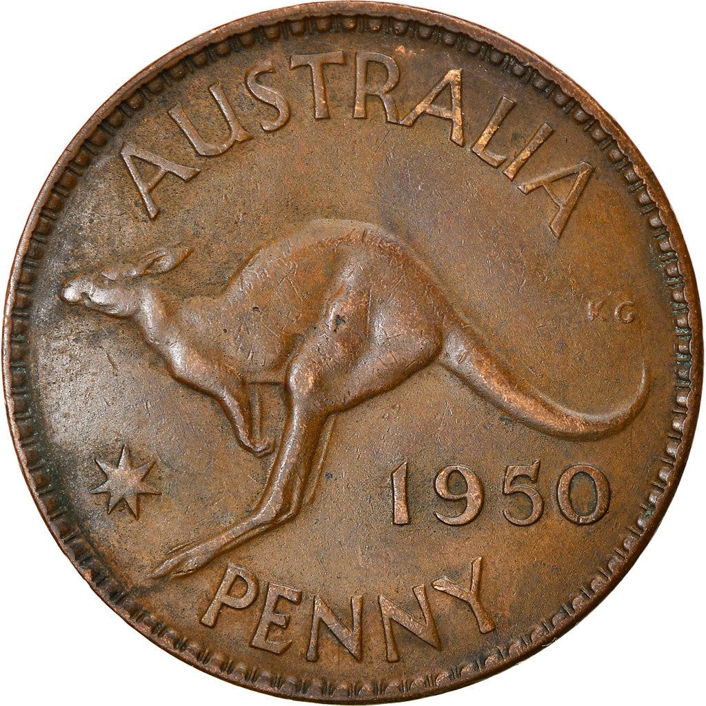 Australia | 1 Penny Coin | Kangaroo | KM:43 | 1949 - 1952
