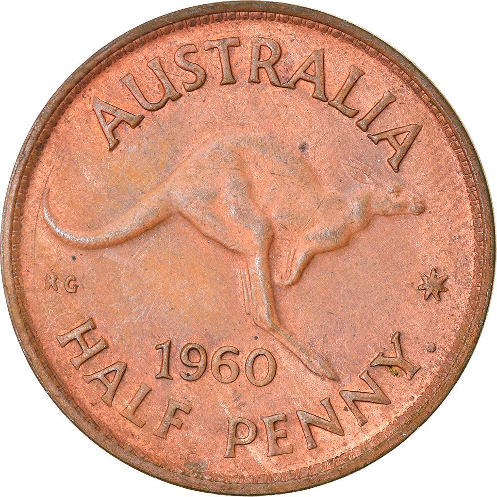 Australia | 1/2 Penny Coin | Kangaroo | Km:61 | 1959 - 1964