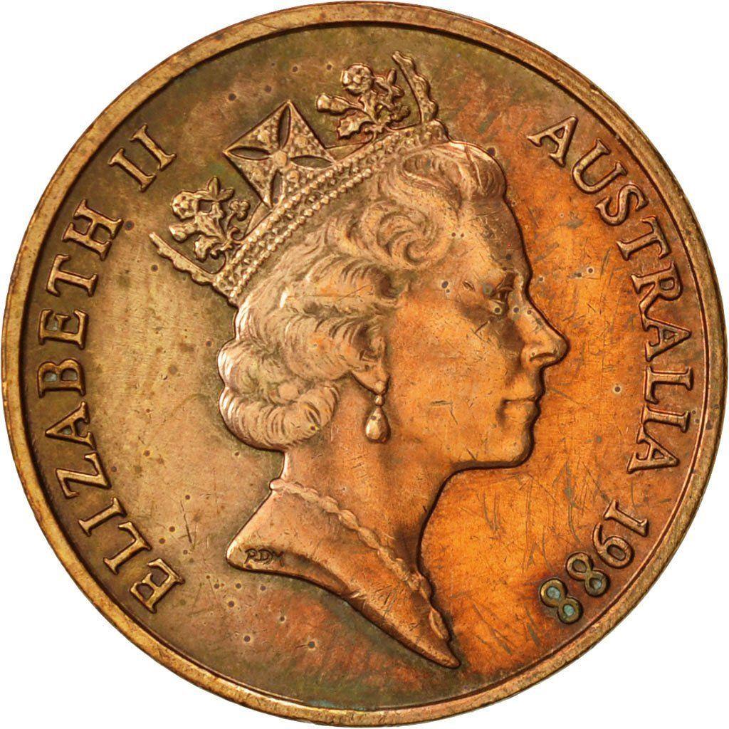 Australia | 2 Cents Coin | Frill-necked Lizard | Km:79 | 1985 - 1991