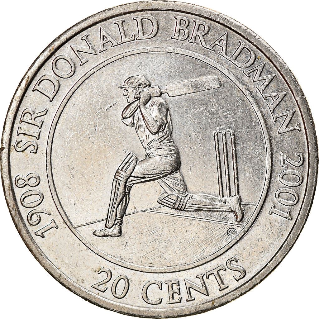 Australia | 20 Cents Coin | Donald Bradman | KM:589 | 2001