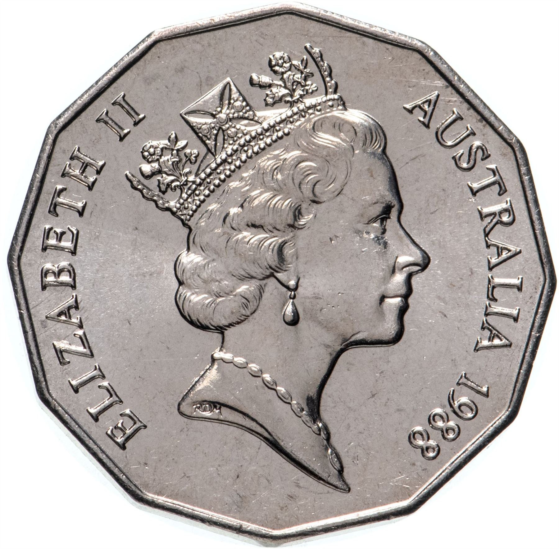 Australia | 50 Cents Coin | Anniversary First Fleet | KM:99 | 1988