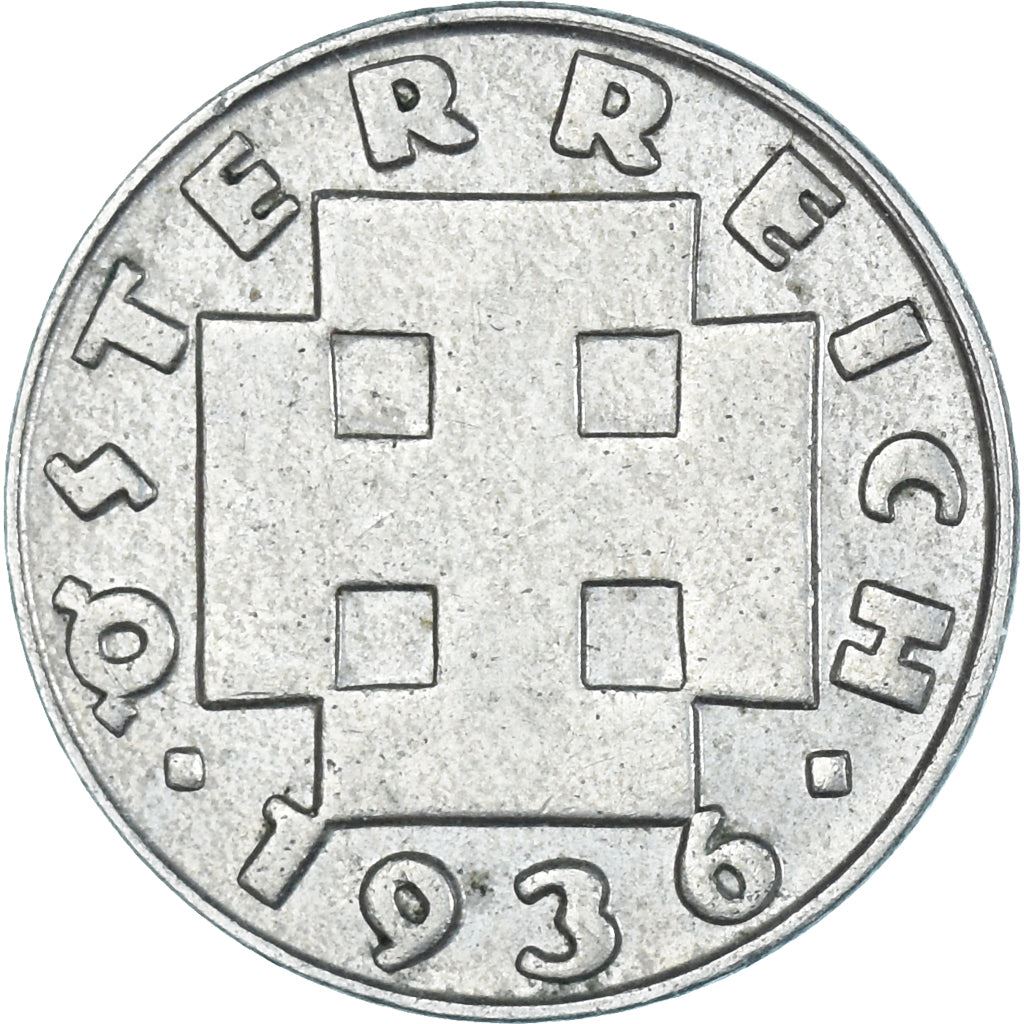 Austria 5 Groschen Coin | Cross Potent | KM2846 | 1931 - 1938