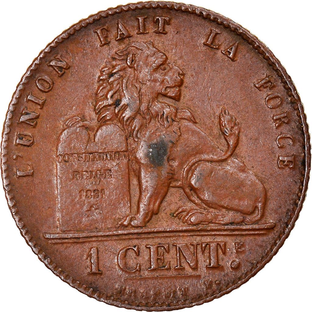 Belgian 1 Centime Coin | Albert I Belgique | Lion | Star | KM76 | 1912 - 1914