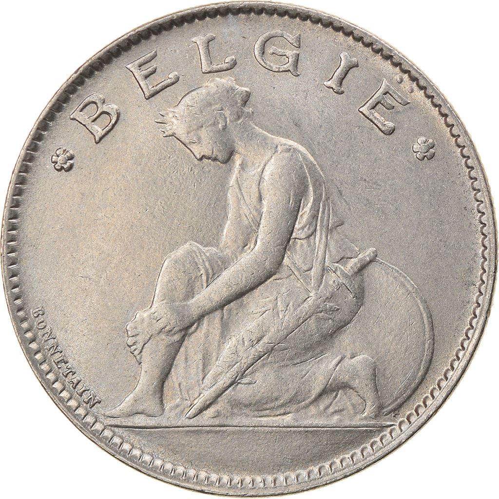 Moneda belga 1 Franco - Albert I België | Libertine | Espada | KM90 | 1922 - 1935