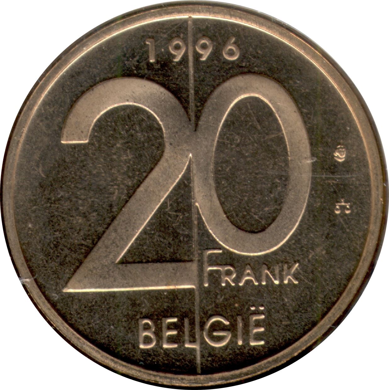 Belgian Coin 20 Francs - Albert II België | Angel | Scales | KM192 | 1994 - 2001