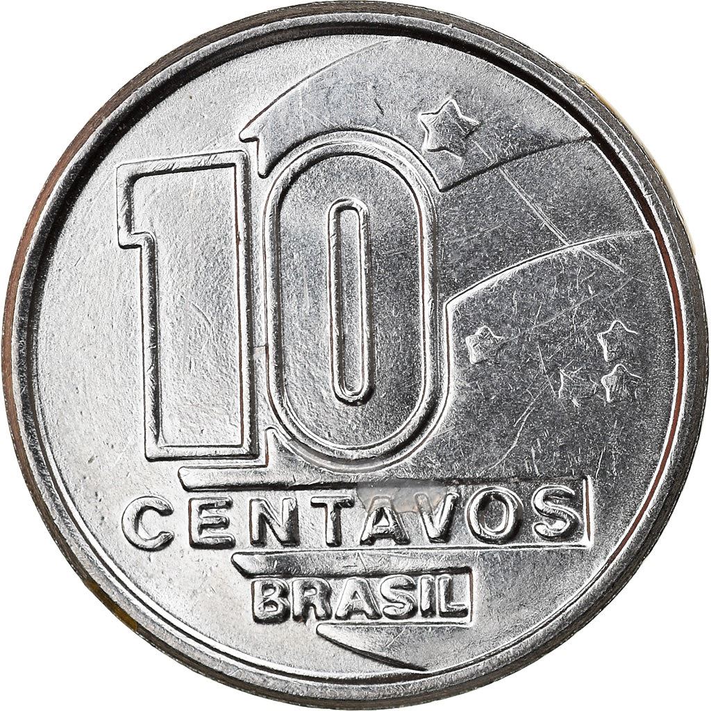 Brazil 10 Centavos Miner Coin KM613 1989 - 1990