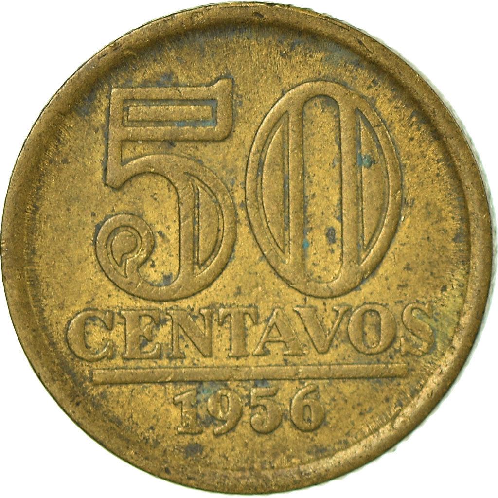Brazil | 50 Centavos Coin | Star | Km:566 | 1956