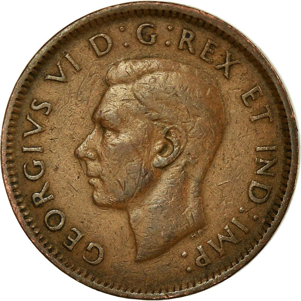 Canada Munt Canadese 1 Cent | Koning George VI | Esdoornblad | KM32 | 1937 - 1947