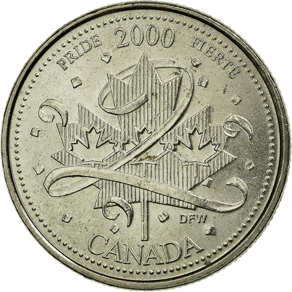 Canada Coin Canadian 25 Cents | Queen Elizabeth II | Maple Leaf | KM384.2 | 2000