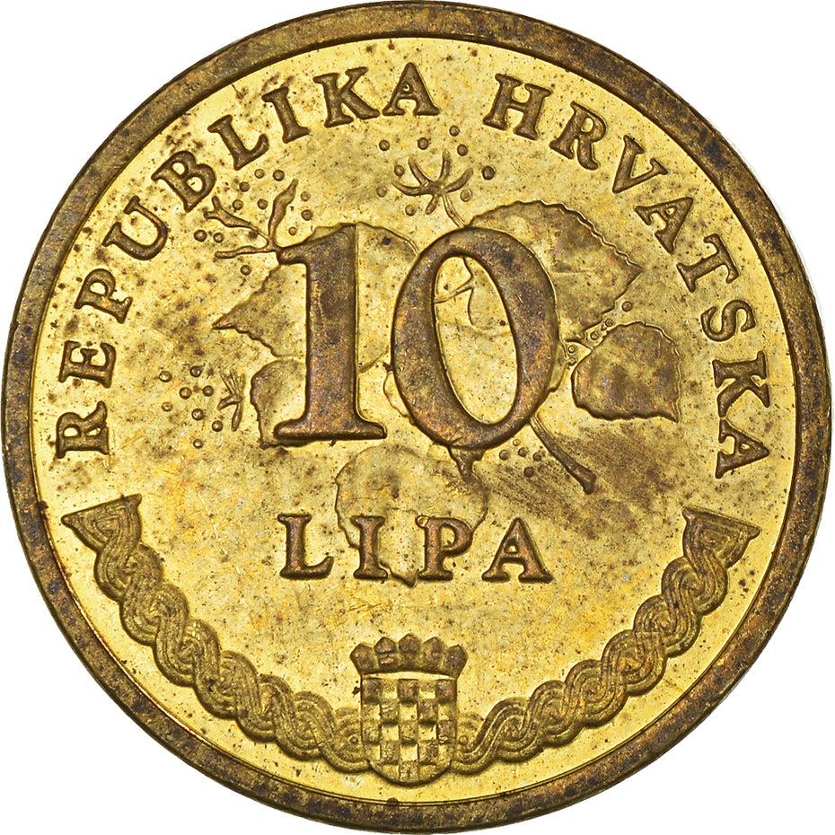 croatia tobacco KS-20-H (white and red and gold) - Croatia Croatia Coin Croatian 10 Lipa