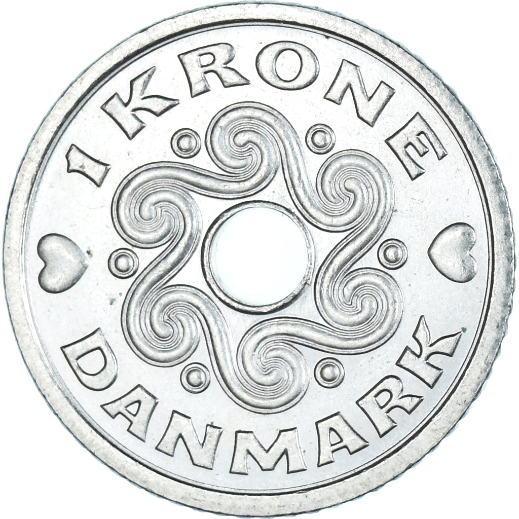 Denmark | 1 Krone Coin | Royal monogram | KM:873.1 | 1992 - 2023