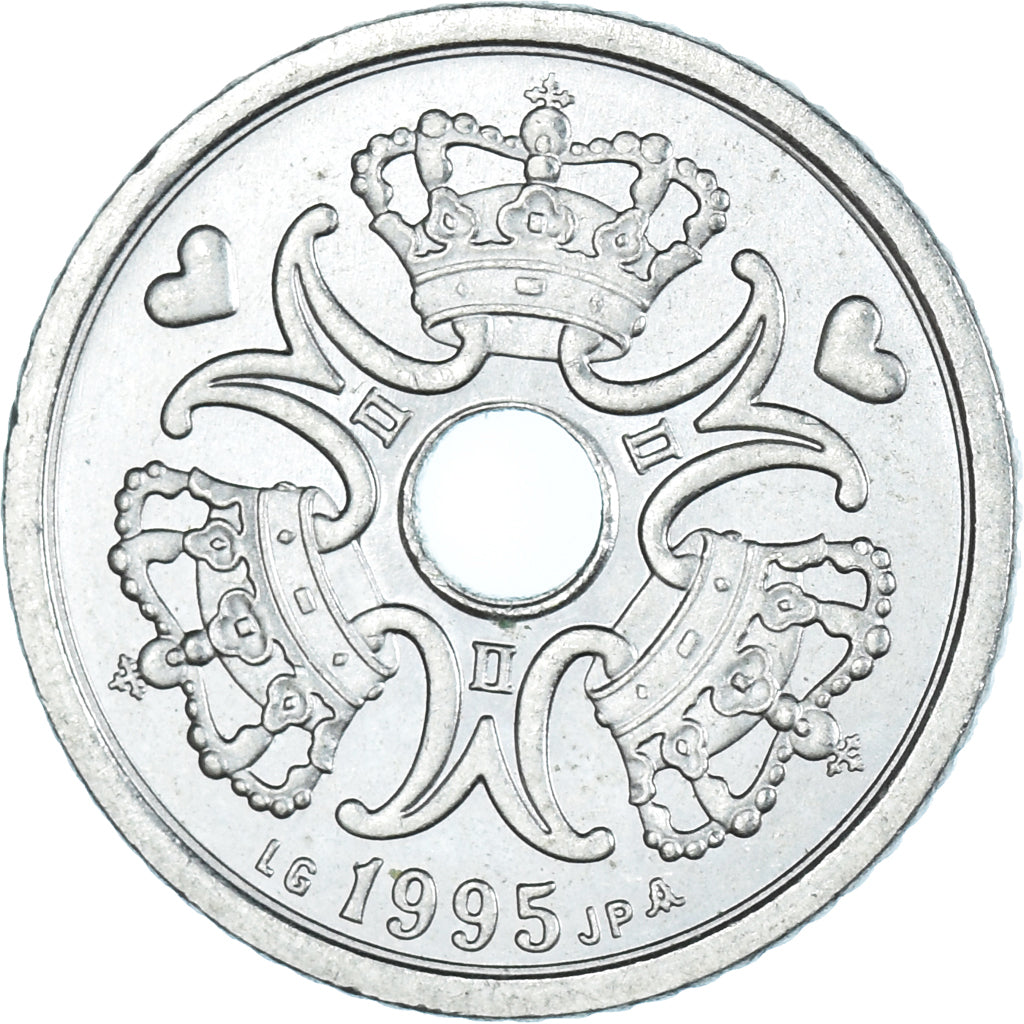 Denmark | 1 Krone Coin | Royal monogram | KM:873.1 | 1992 - 2023