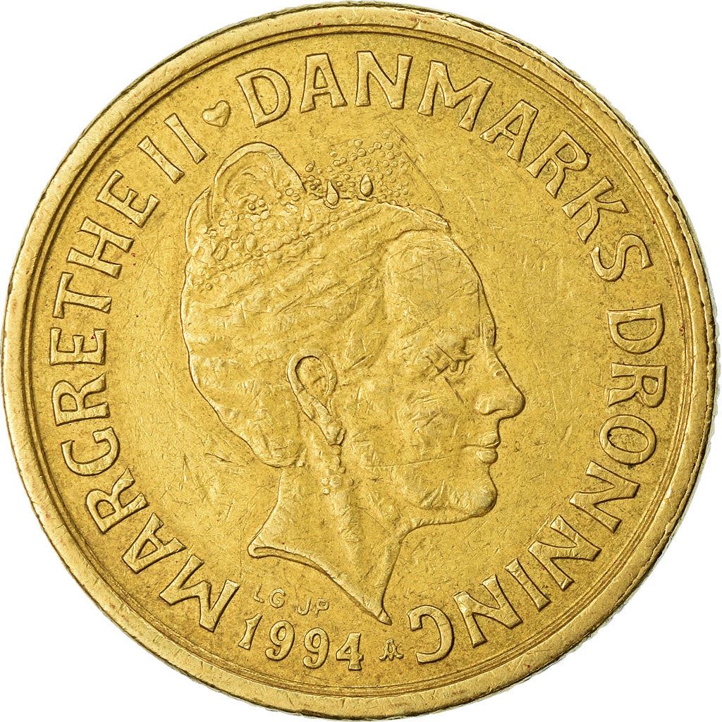 Denmark | 10 Kroner Coin | Margrethe II | Km:877 | 1994 - 1999