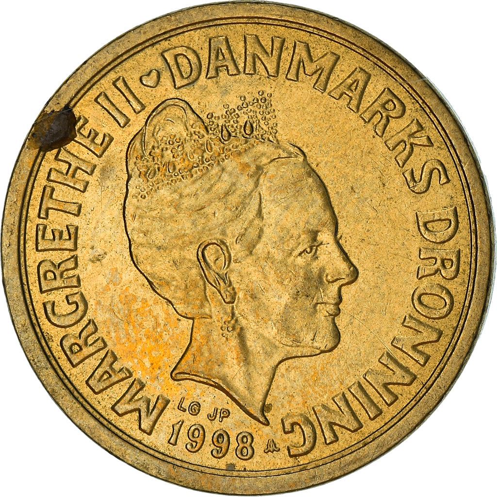 Denmark | 10 Kroner Coin | Margrethe II | Km:877 | 1994 - 1999