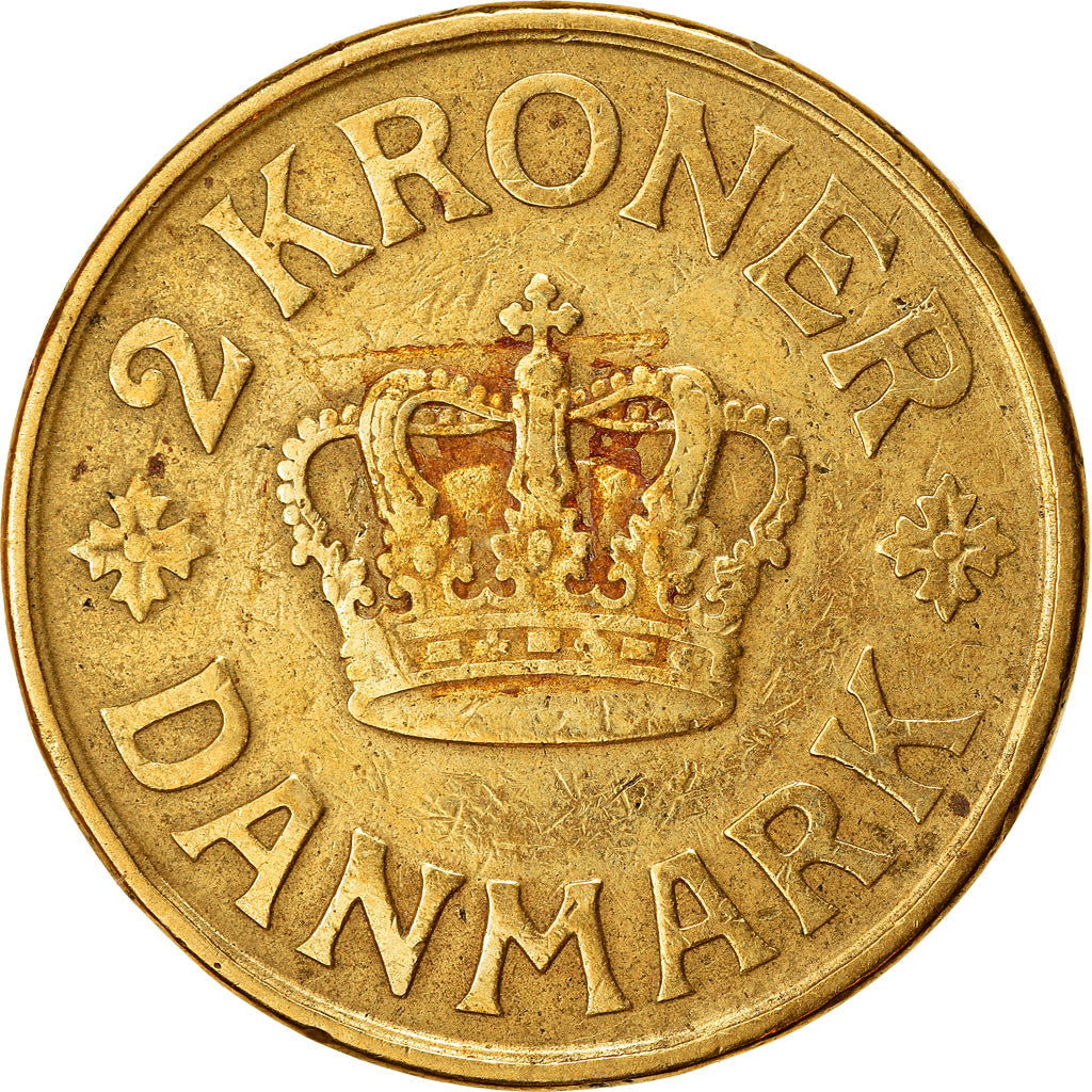 Dinamarca | Moneda de 2 Coronas | Monograma | Km:825 | 1924 - 1941