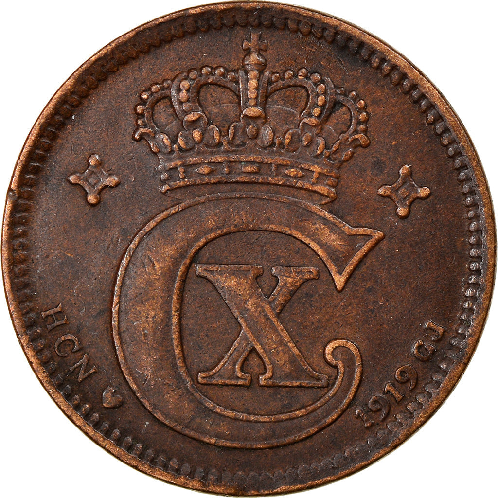 Denmark | 2 Ore Coin | Monogram | Km:813 | 1913 - 1923
