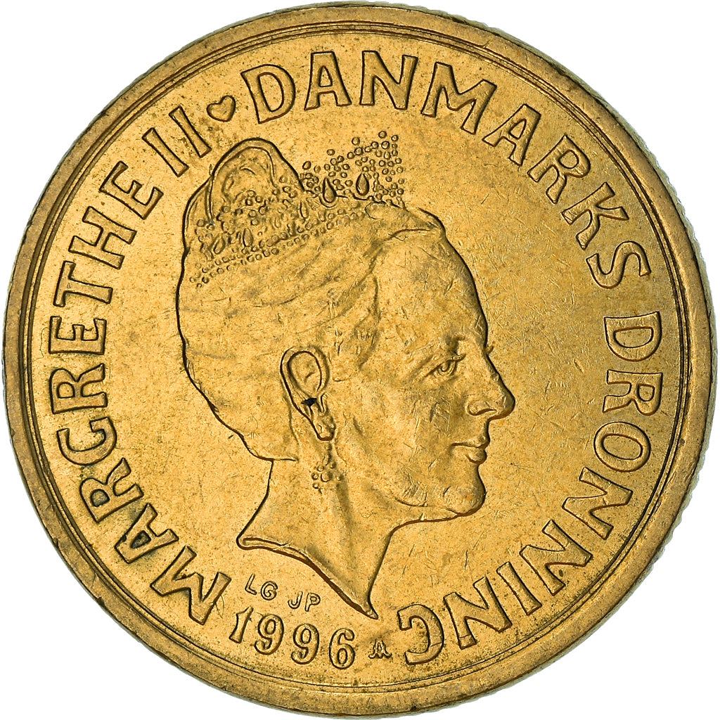 Denmark | 20 Kroner Coin | Margarethe II | Km:878 | 1994 - 1999