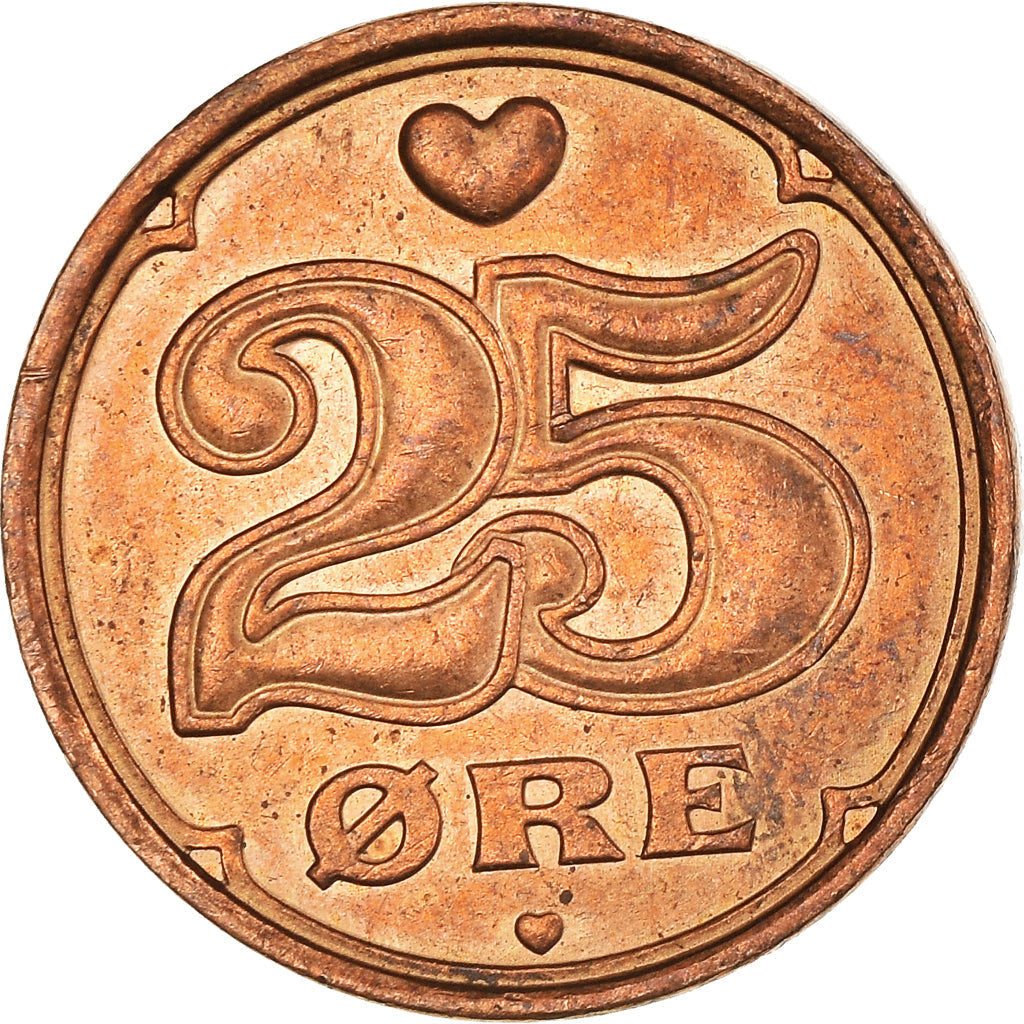 Danija | 25 Ore moneta | Karūna | Km:868 | 1990 - 2008