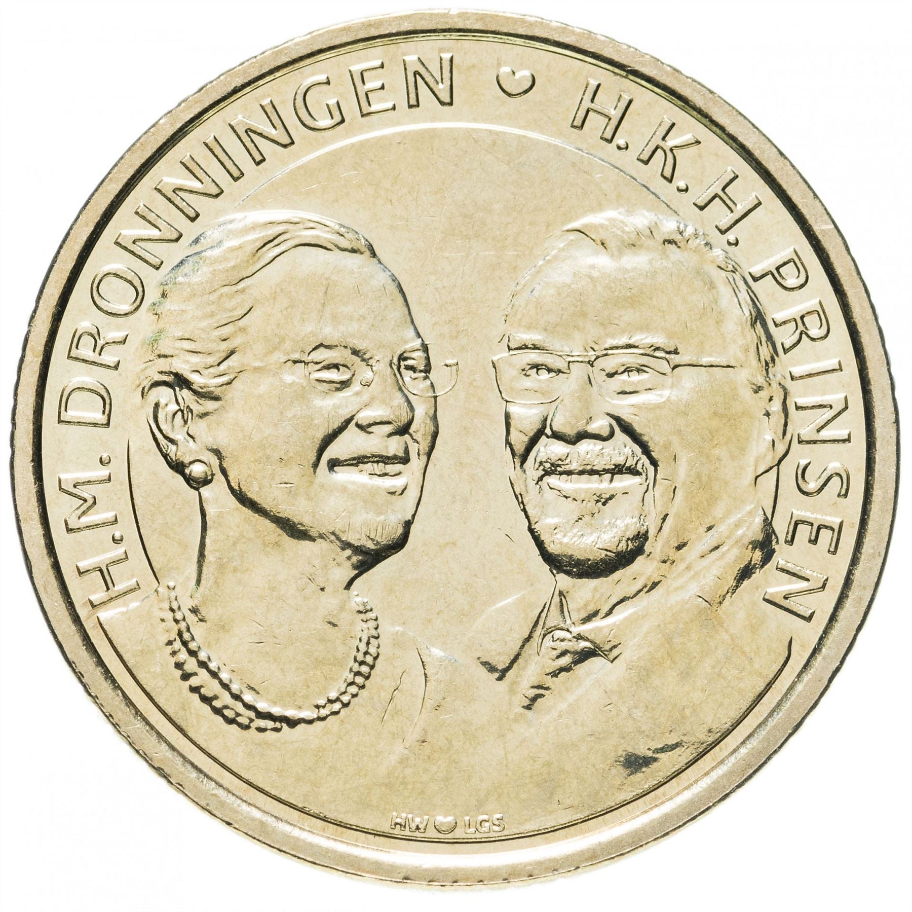 Danmark | 20 Kronor Mynt | Margrethe II Kungliga Guldbröllopet | KM966 | 2017