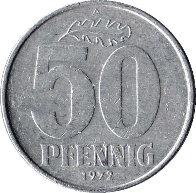 Niemiecki Wschodni 50 Pfennig | Niemiecka Republika Demokratyczna | KM12 1958 - 1990