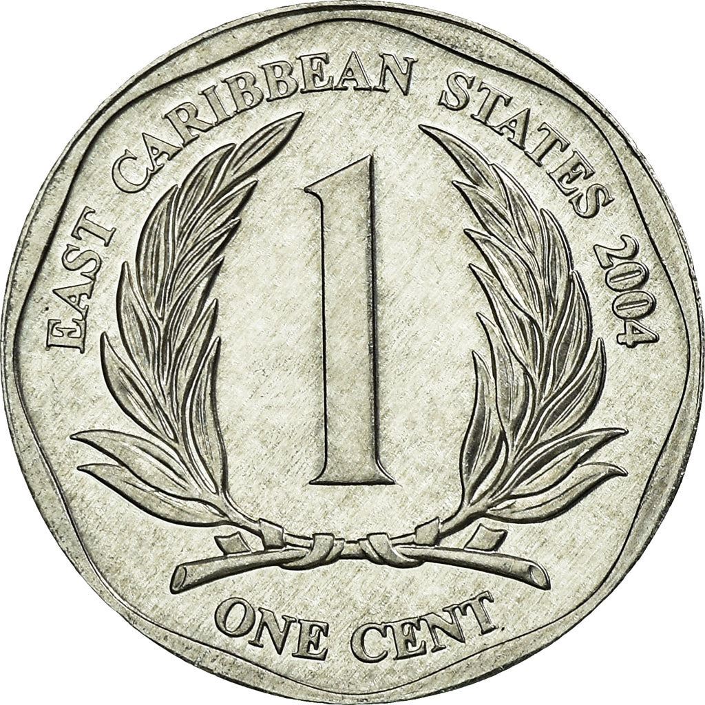 Moneta Stati dei Caraibi Orientali 1 Cent | Regina Elisabetta II | Palma | KM34 | 2002 - 2013