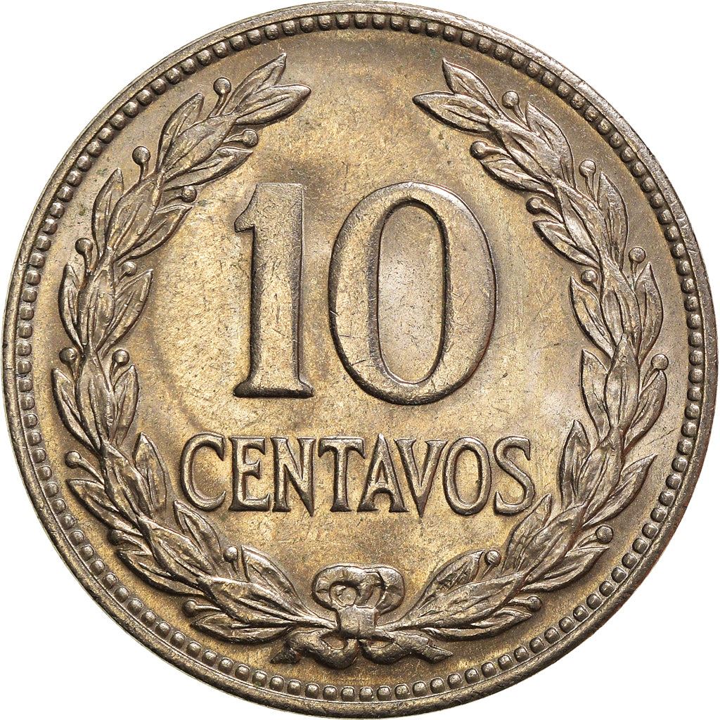 El Salvador Coin Salvadoran 10 Centavos | President Francisco Morazan | KM130 | 1921 - 1972