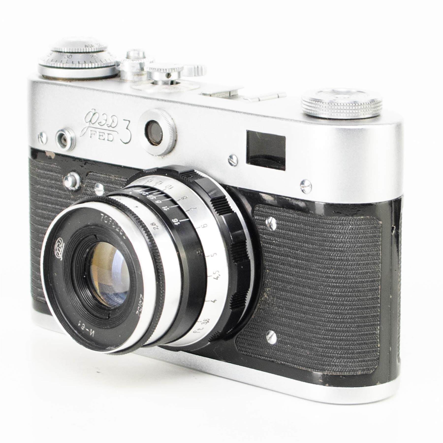 Fed 3 type B Camera | 52mm f2.8 lens | White | Soviet union | 1963 - 1980