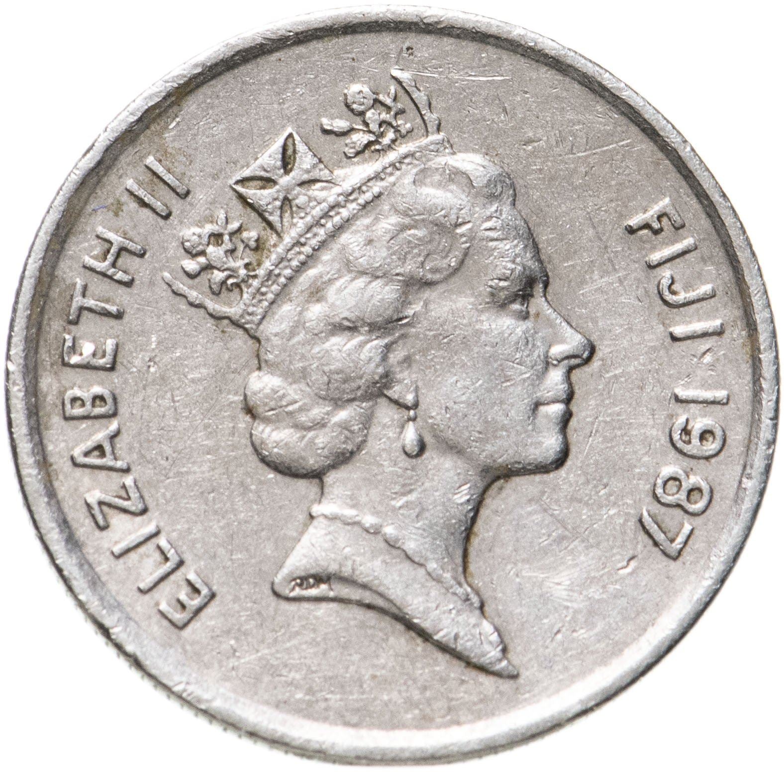 Fiji | 5 Cents Coin | Fijian drum | Km:51 | 1986 - 1987