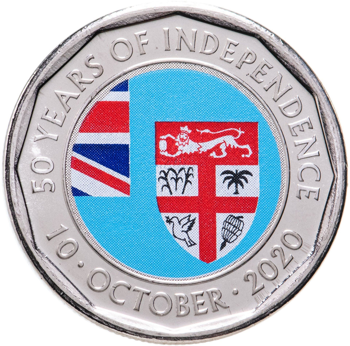 Fiji | 50 Cents Coin | Independence | Nickel plated steel | KM:839 | 2020