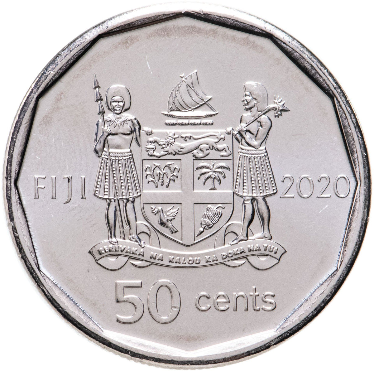 Fiji | 50 Cents Coin | Independence | Nickel plated steel | KM:839 | 2020