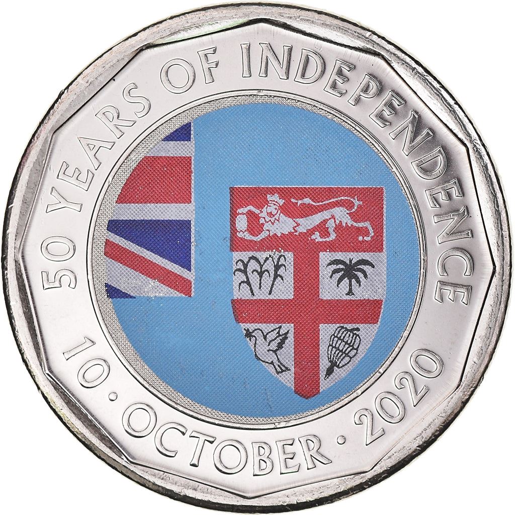 Fiji | 50 Cents Coin | Independence | Nickel plated steel | KM:839 | 2020