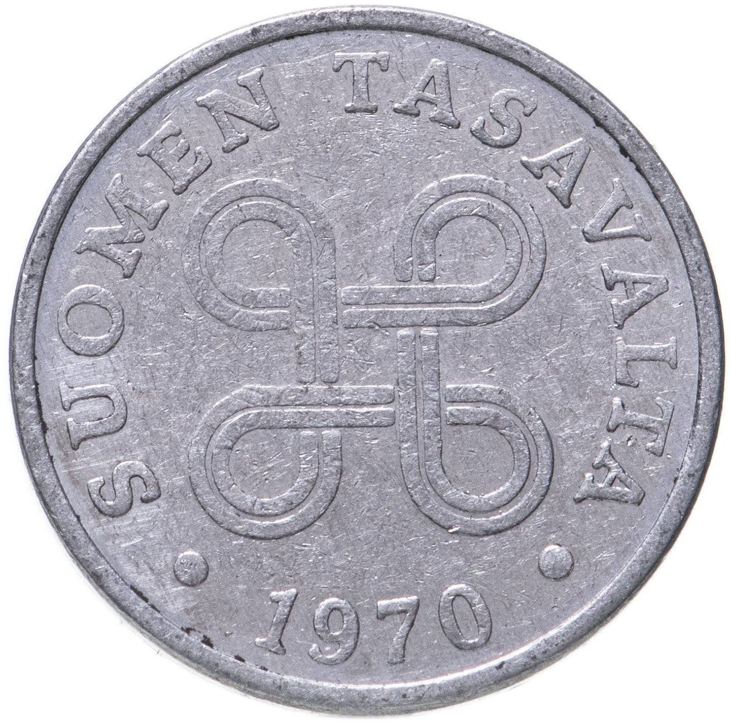 Finland Coin Finnish 1 Penni | Saint Hannes Cross | KM44a | 1969 - 1979