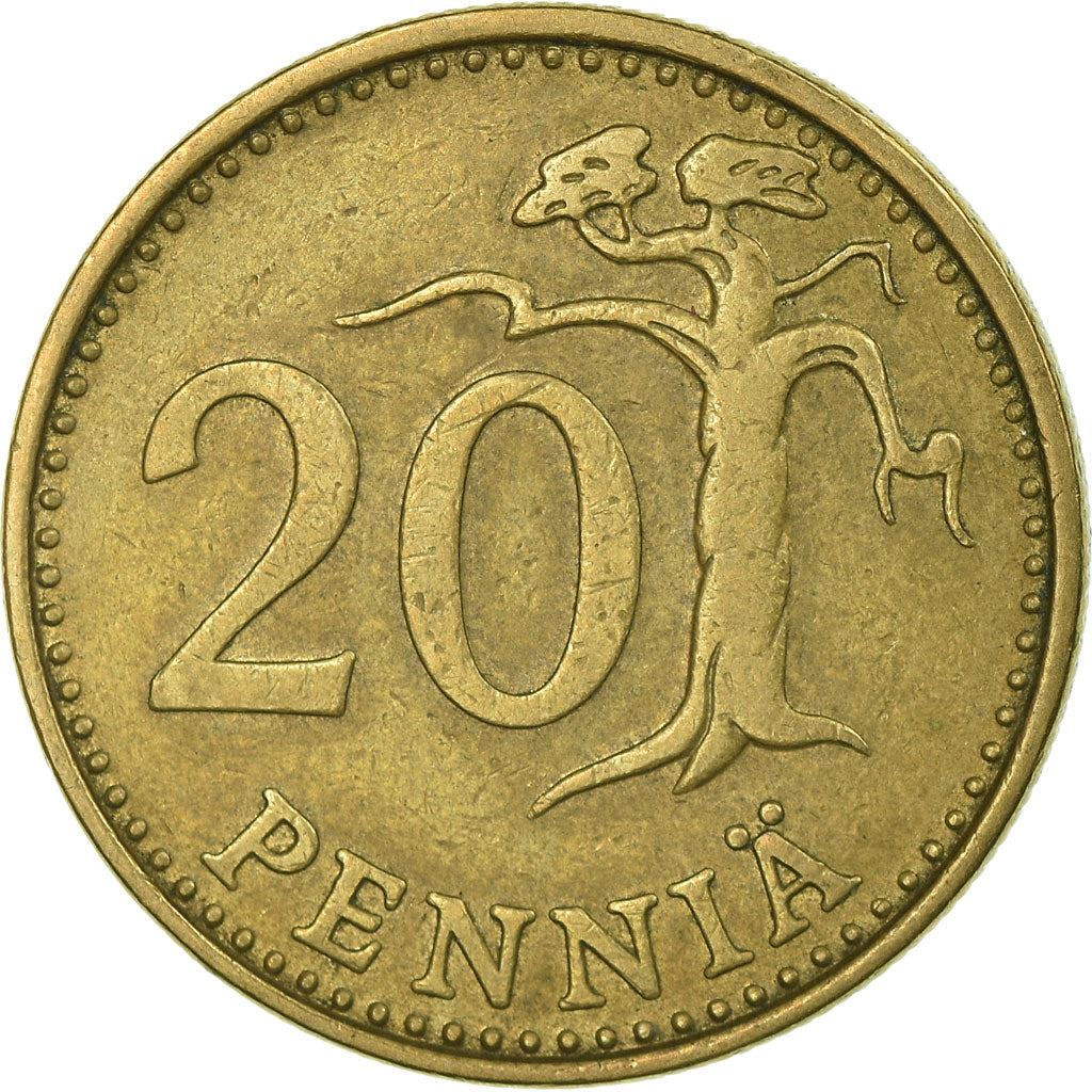 Finland Coin Finnish 20 Pennia | Pine Tree | KM47 | 1963 - 1990