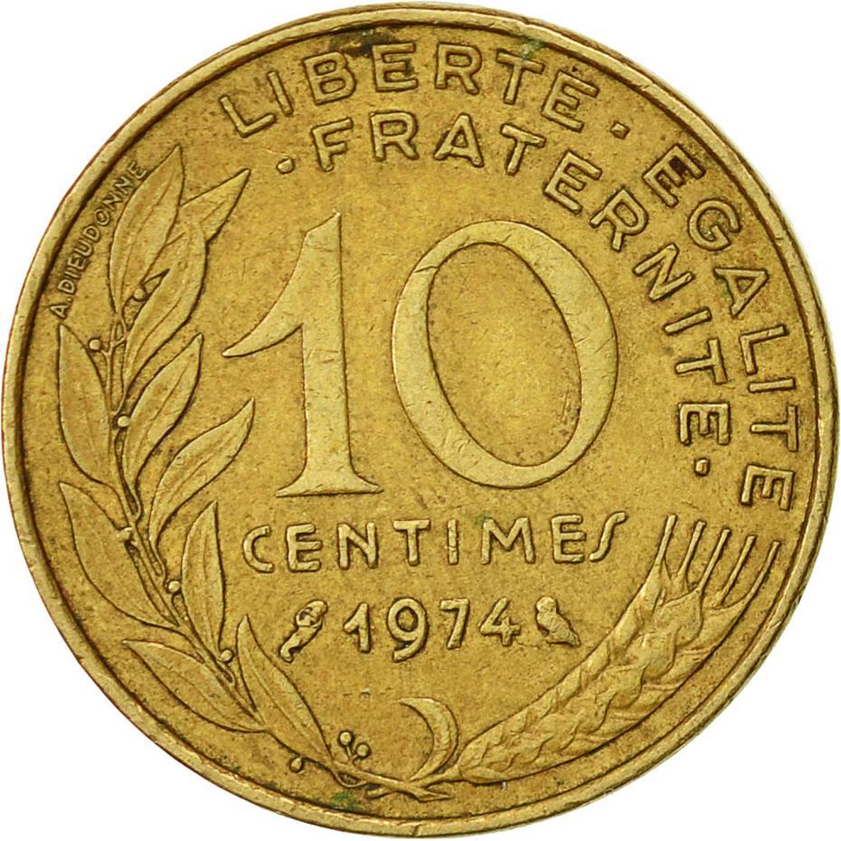 French Coin 10 Centimes | KM929 | France | 1962 - 2001