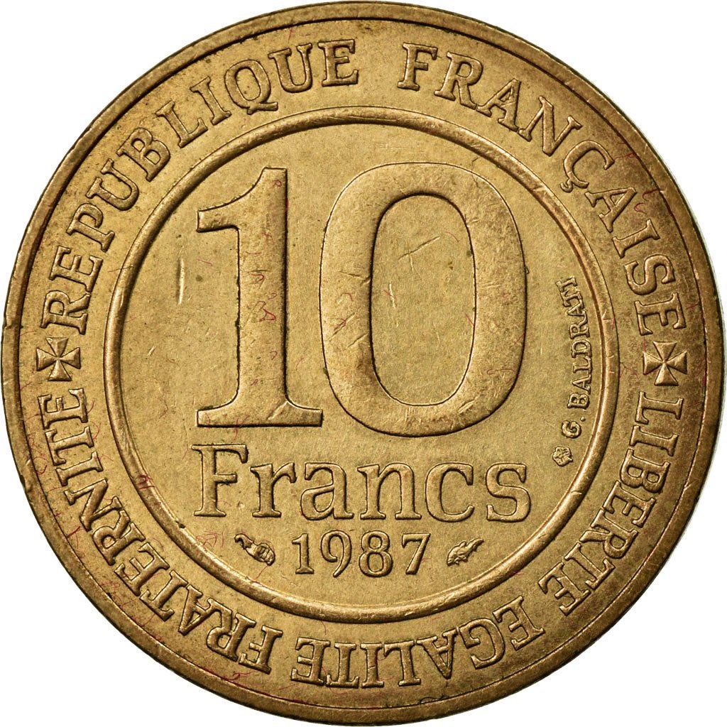 French Coin 10 Francs | Hugh Capet | KM961d | France | 1987
