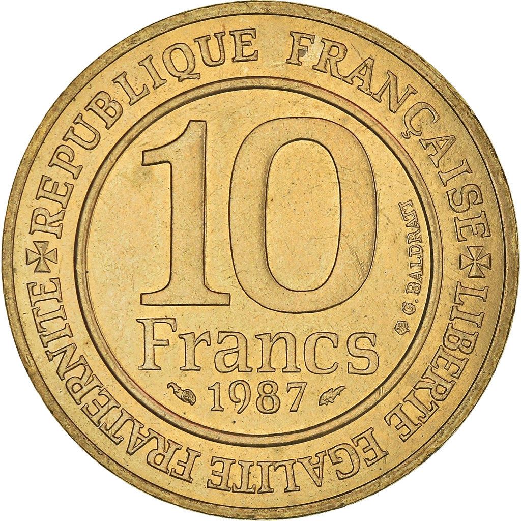 French Coin 10 Francs | Hugh Capet | KM961d | France | 1987